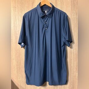 Hickey Freeman Dark Blue Golf Polo Shirt Size Large